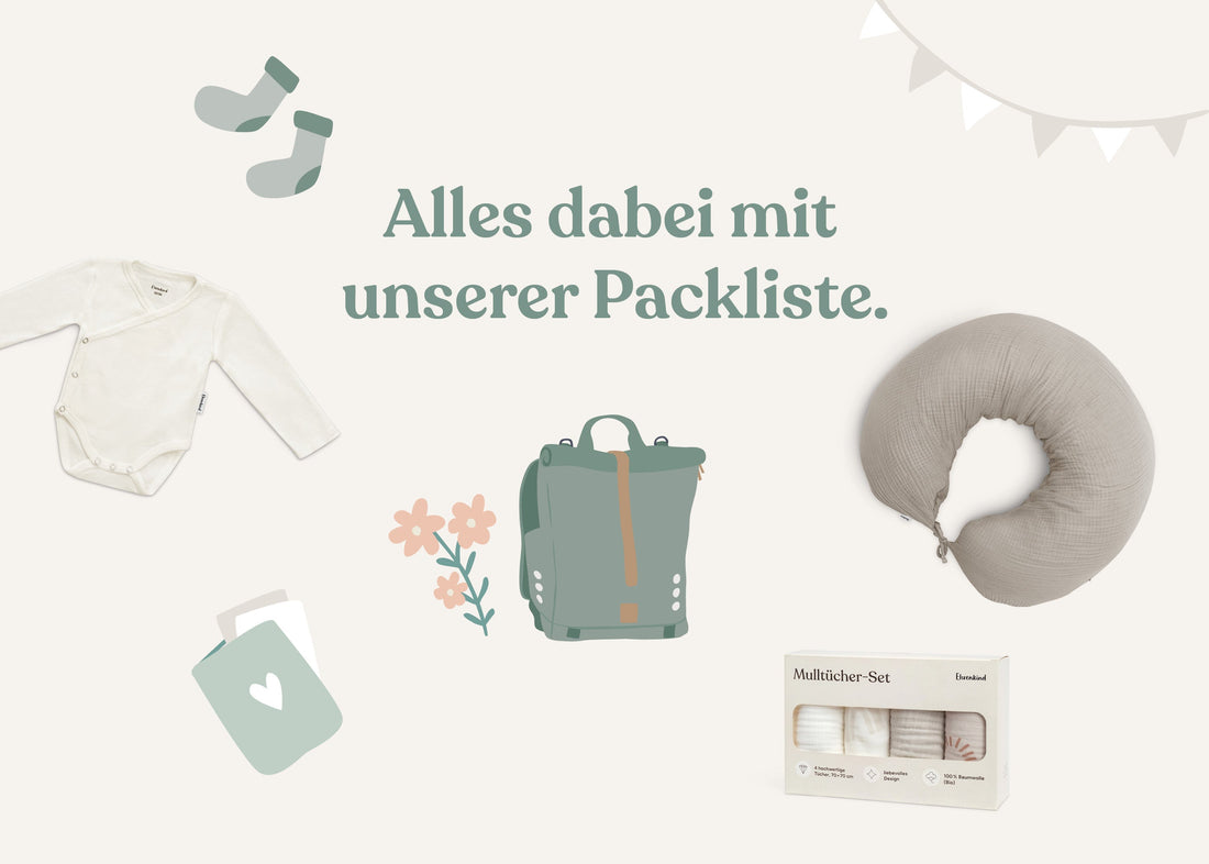 Kliniktasche für die Geburt packen: Mit Checkliste zum Abhaken
