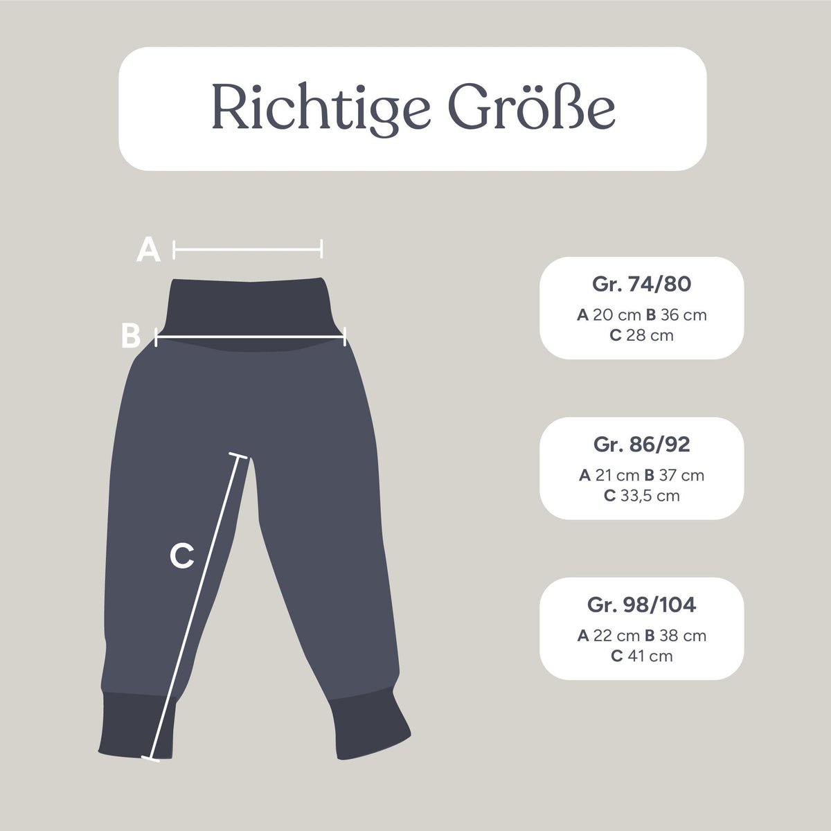 Walkhose mit Bündchen | Dunkelblau | 74/80