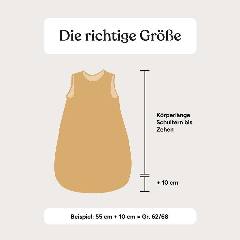 Babyschlafsack | Sommer | Musselin | 1,0 TOG | Grau mit Punkten | 62/68