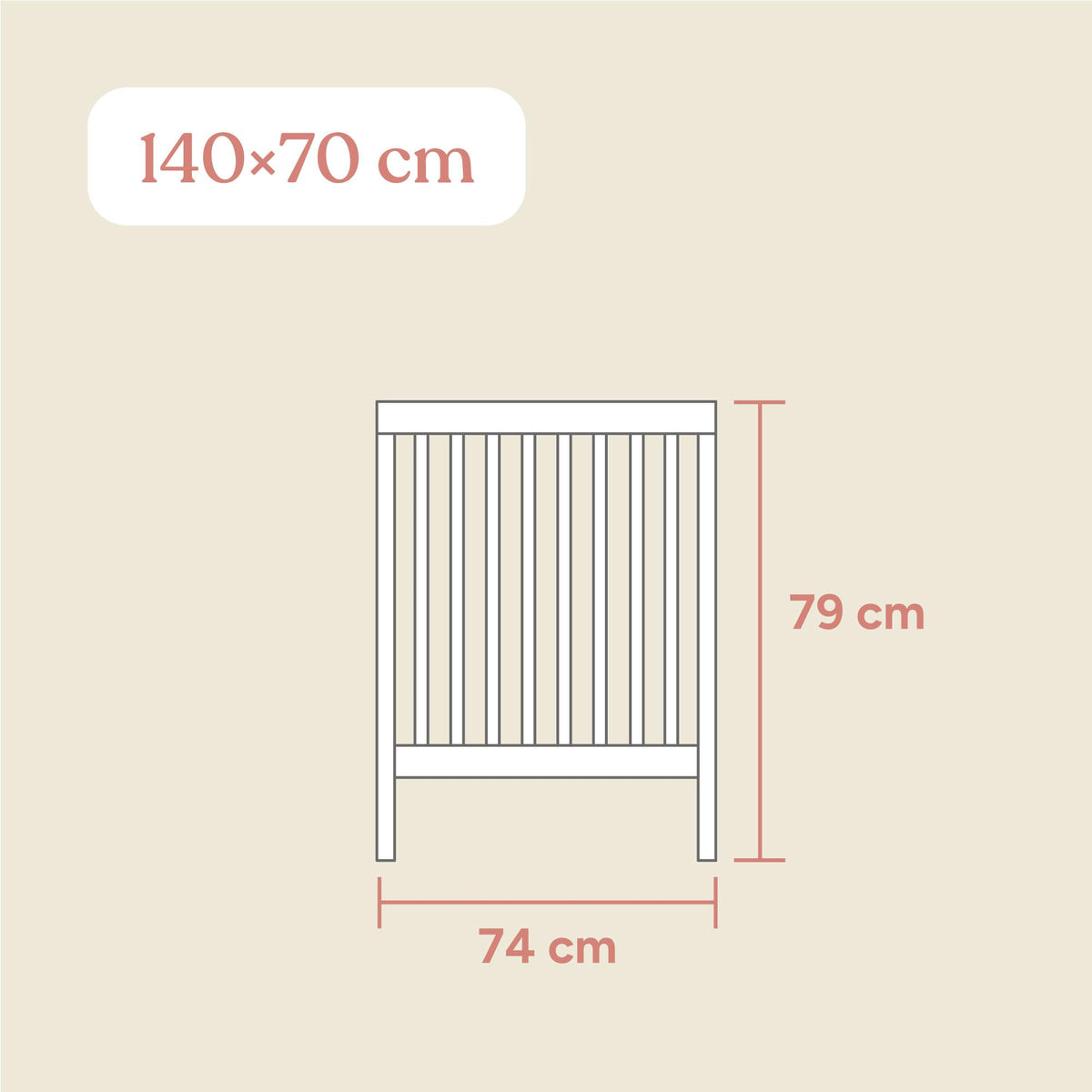 Babybett Pur | 70x140 cm | Weiß
