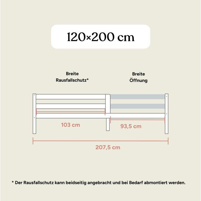 Kinderbett Sona | 120x200 cm | Kiefer Natur