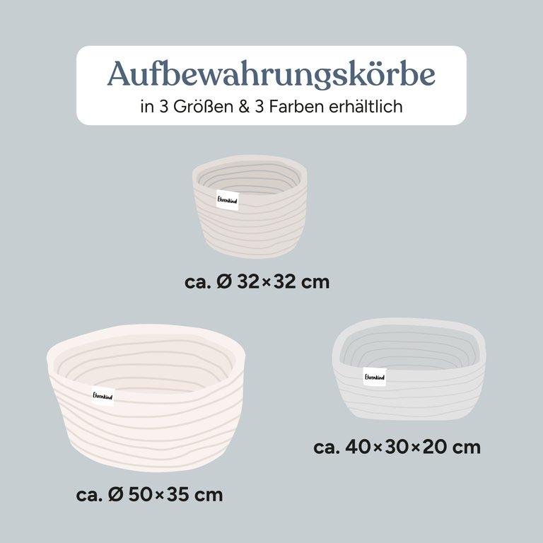 Aufbewahrungskorb | 32x32 cm | Hellgrau