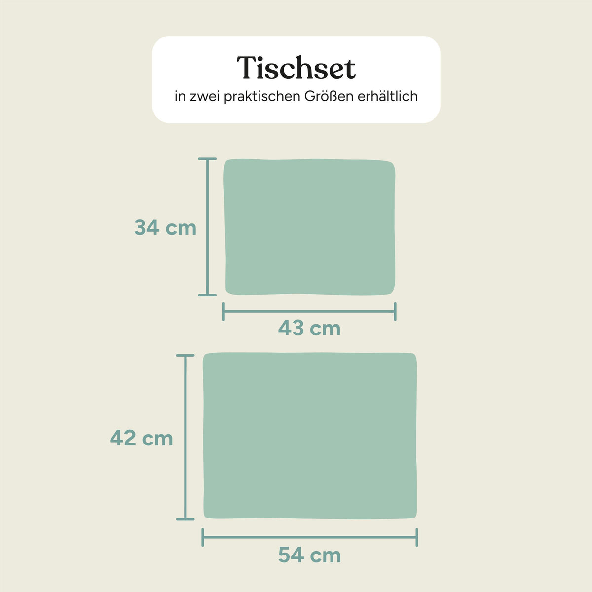 Tischset | 43x34 cm | 2-er Set | Rosé