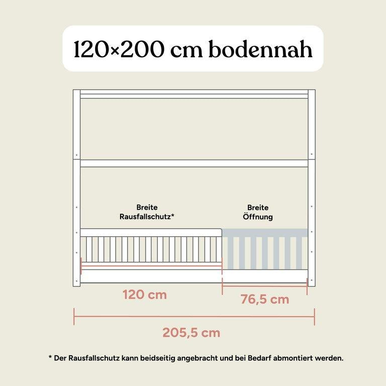 Hausbett Livo | Buche Natur | 120x200 cm
