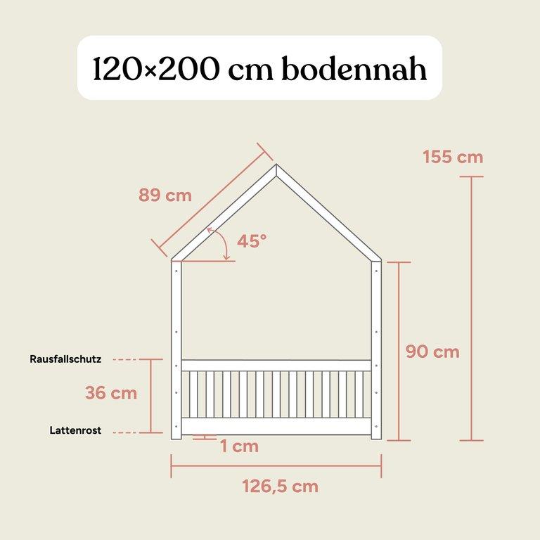 Hausbett Livo | Buche Natur | 120x200 cm