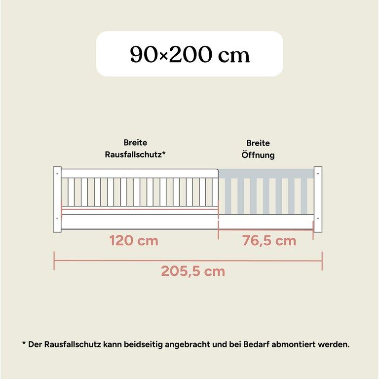 Bodenbett Livo | Buche Natur | 90x200 cm