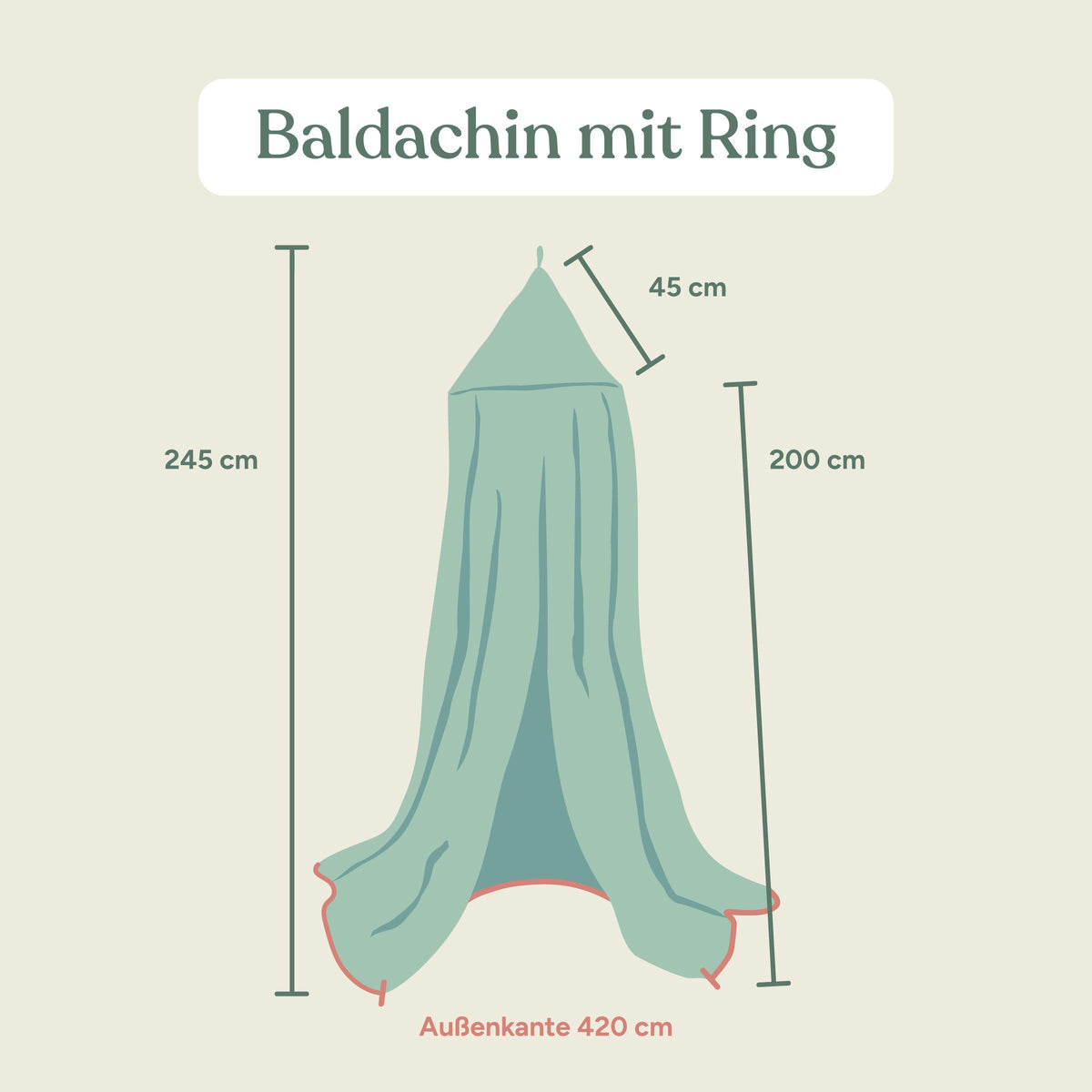Baldachin mit Ring | Rosé