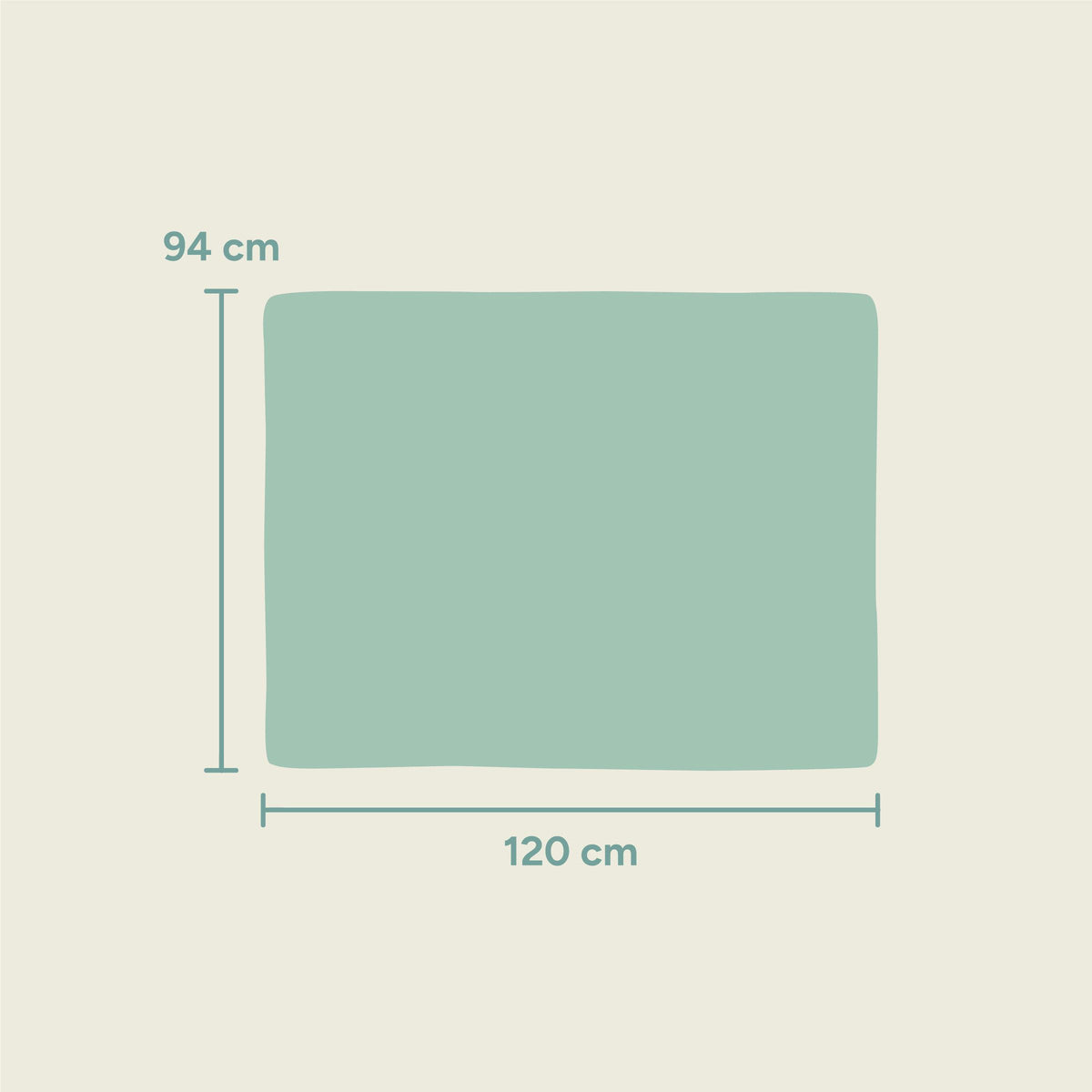 Bodenmatte | Salbeiweiß | 120x94 cm