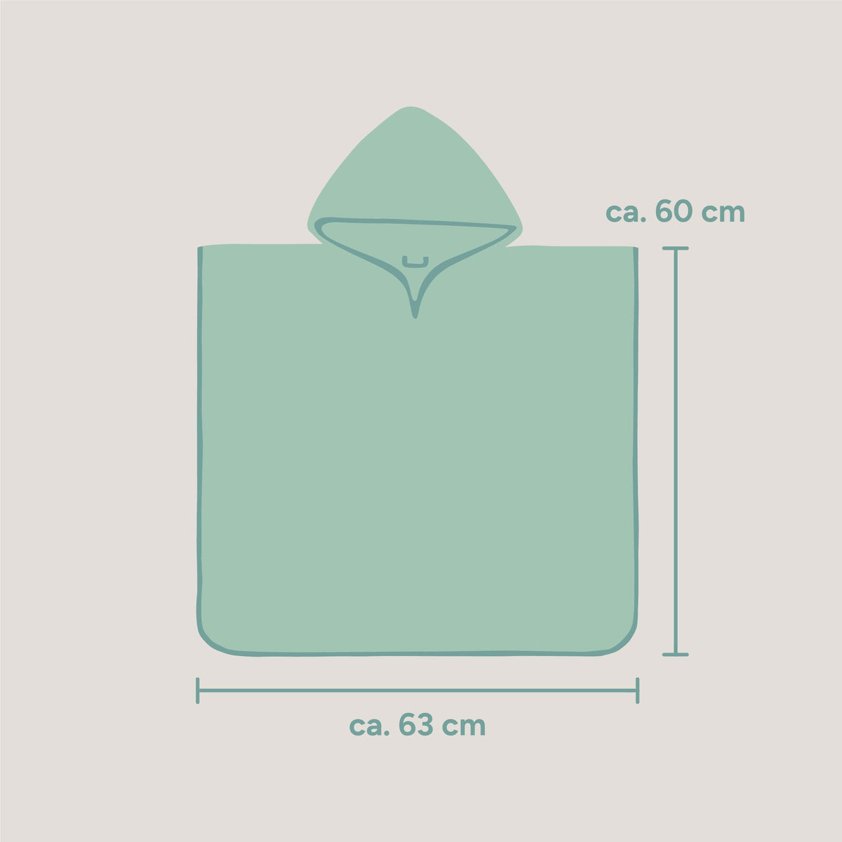 Badeponcho | Musselin | Jade