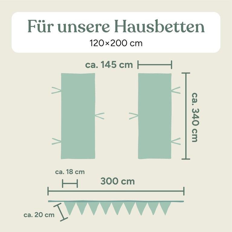 Betthimmel-Set | Jade | 145x340 cm
