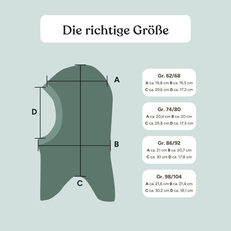 Schlupfmütze Wollfleece | Hellbraun | 62/68