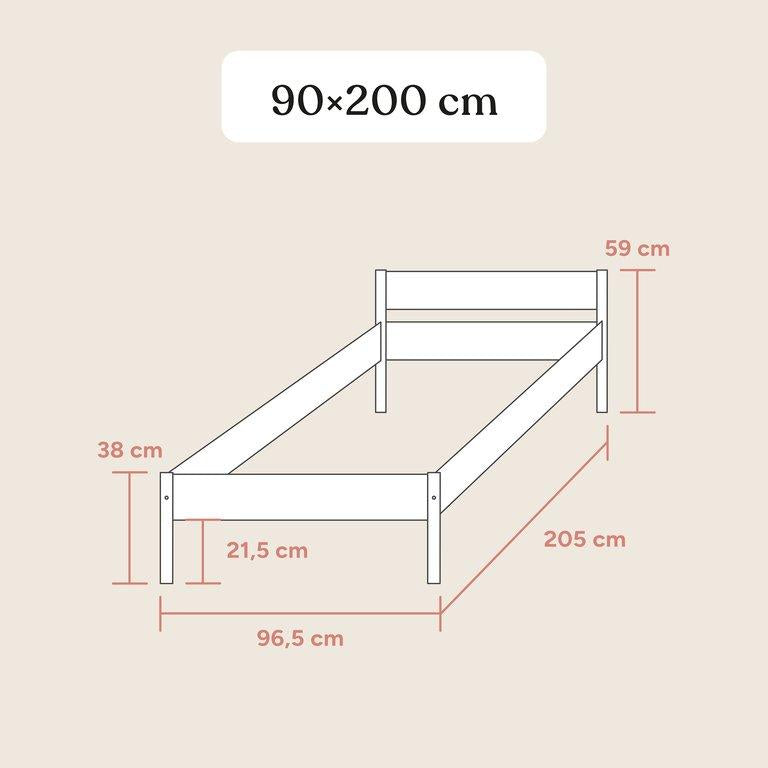 Jugendbett Nova | Standard | Buche Weiß | 90x200 cm