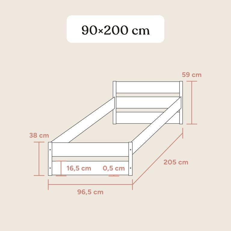 Jugendbett Nova | Pro | Buche Weiß | 90x200 cm