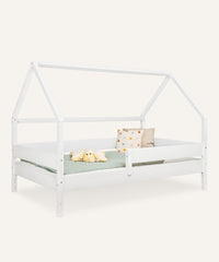 Ehrenkind Hausbett Buche B3 120x200 Weiß.