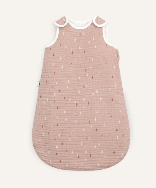 Ehrenkind Musselin Babyschlafsack Rosé Tropfen.
