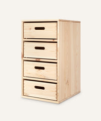 Modul 630-4 mit 3 Regalböden und 4 Fächern.