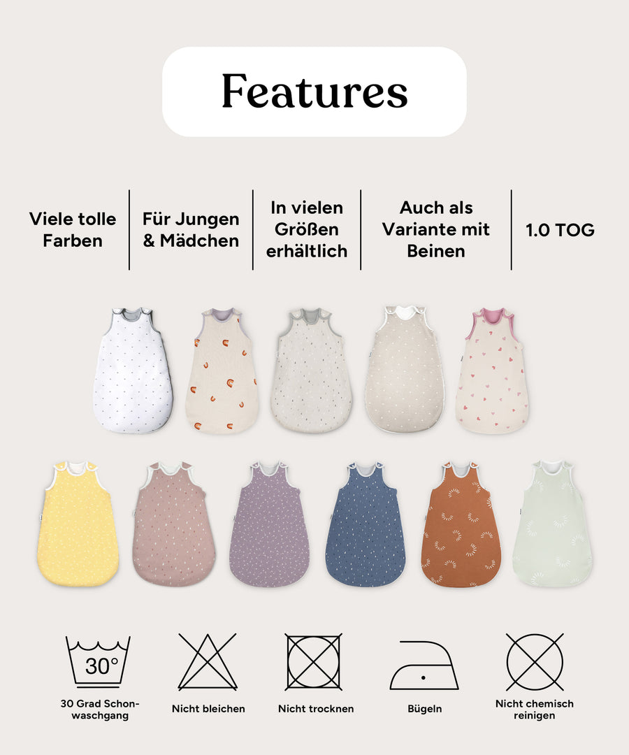 Babyschlafsack  |  Sommer 1.0 TOG