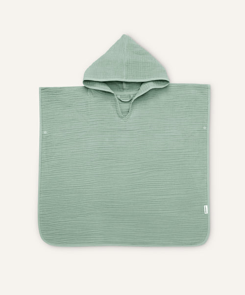 Badeponcho Musselin Jade.