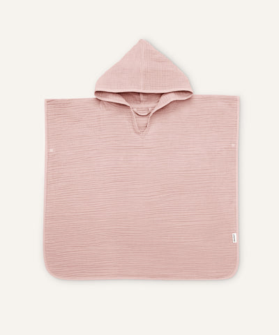 Badeponcho Musselin Rosé.