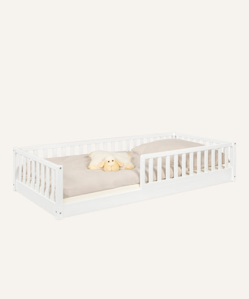 Bodenbett Buche 90x200 cm.