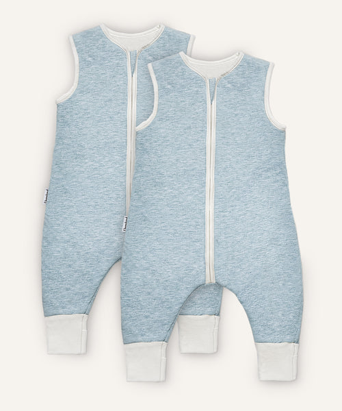 2er Bundle Ehrenkind Schlafsack mit Beinen und Wollfüllung in Hellblau.