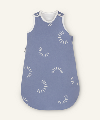 Ehrenkind Baby-Sommerschlafsack rund Jeansblau Gemustert