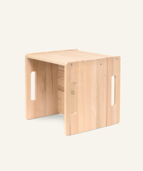 Ehrenkind Hocker Buche Natur vormontiert.