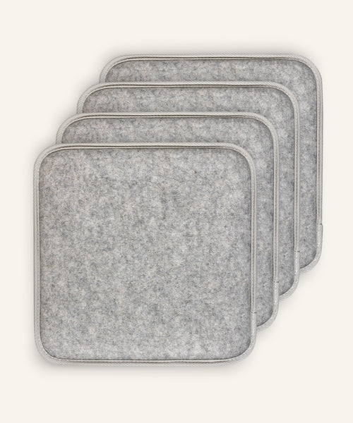 Ehrenkind Sitzkissen eckig hellgrau 4er Pack.