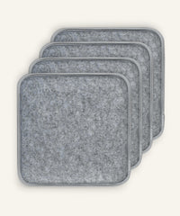 Ehrenkind Sitzkissen eckig grau 4er Pack.