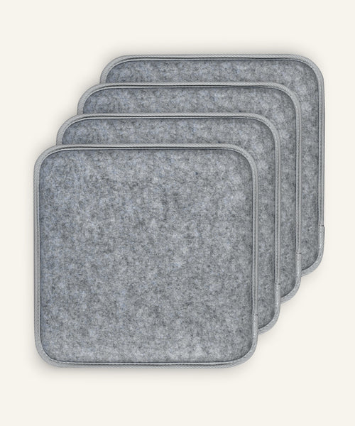 Ehrenkind Sitzkissen eckig grau 4er Pack.