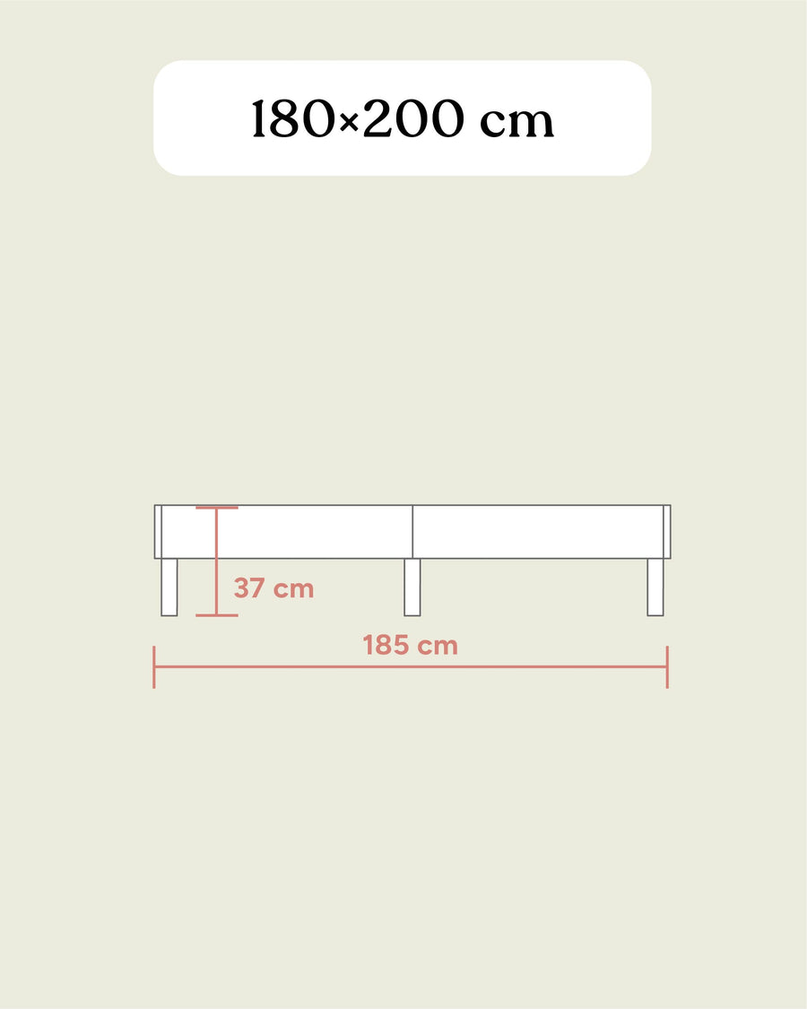 Doppelbett Plano | Eiche | 180 × 200 cm