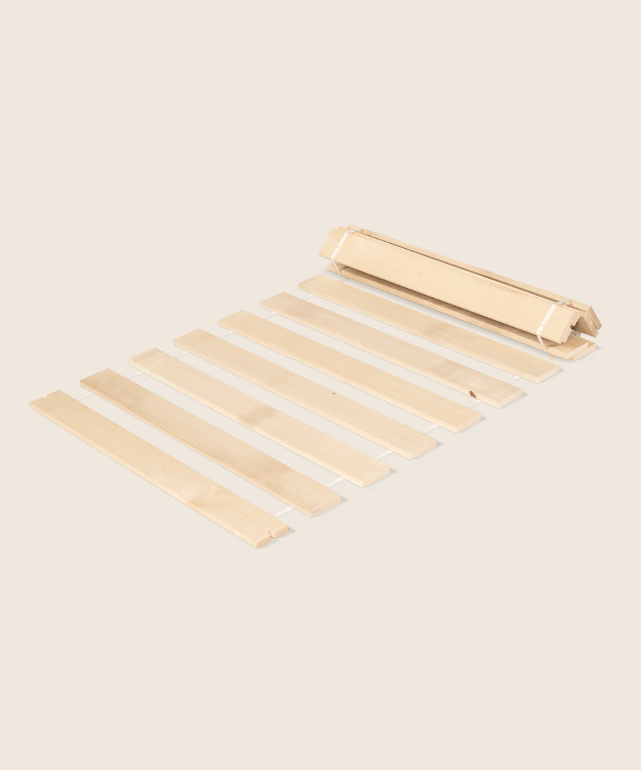 Plano-Rollrost 90x200 cm ohne Schrauben montiert, Latten mit Band verbunden