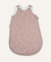 Baby-Schlafsack ganzjährig rund Rosé Tropfen.