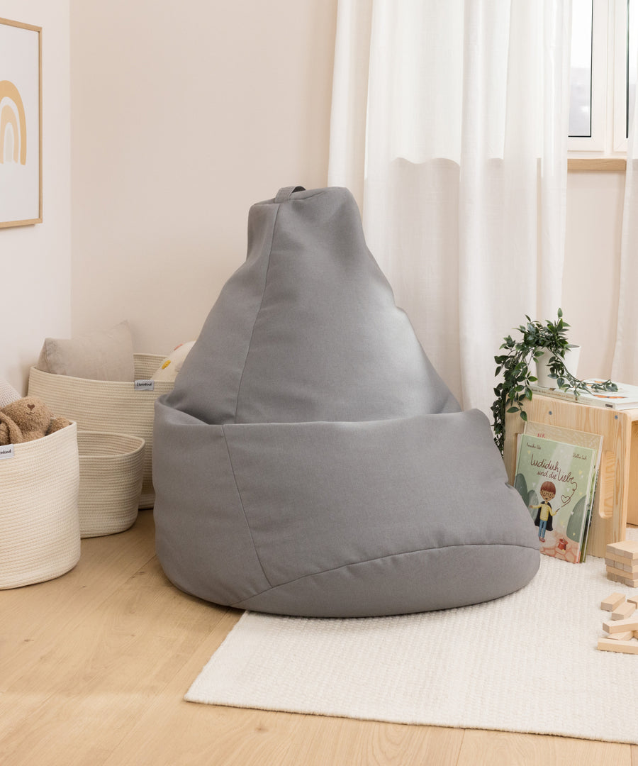Sitzsack für Kinder als gemütliche Sitzgelegenheit im Kinderzimmer.