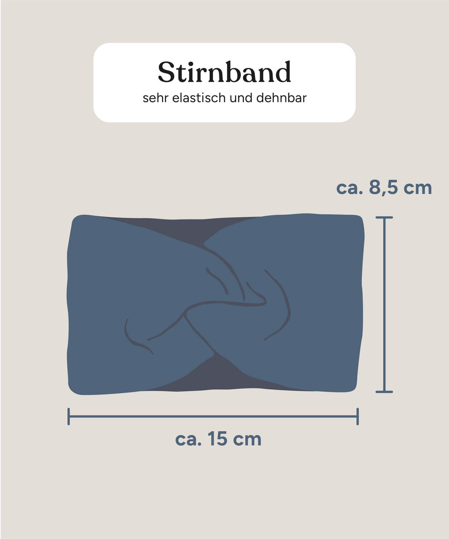 Größengrafk Stirnband.