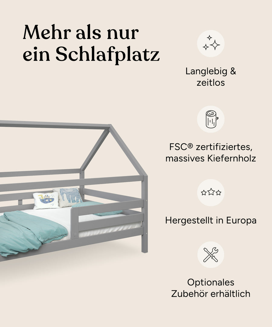 Vorteile Hausbett Sona Grau.