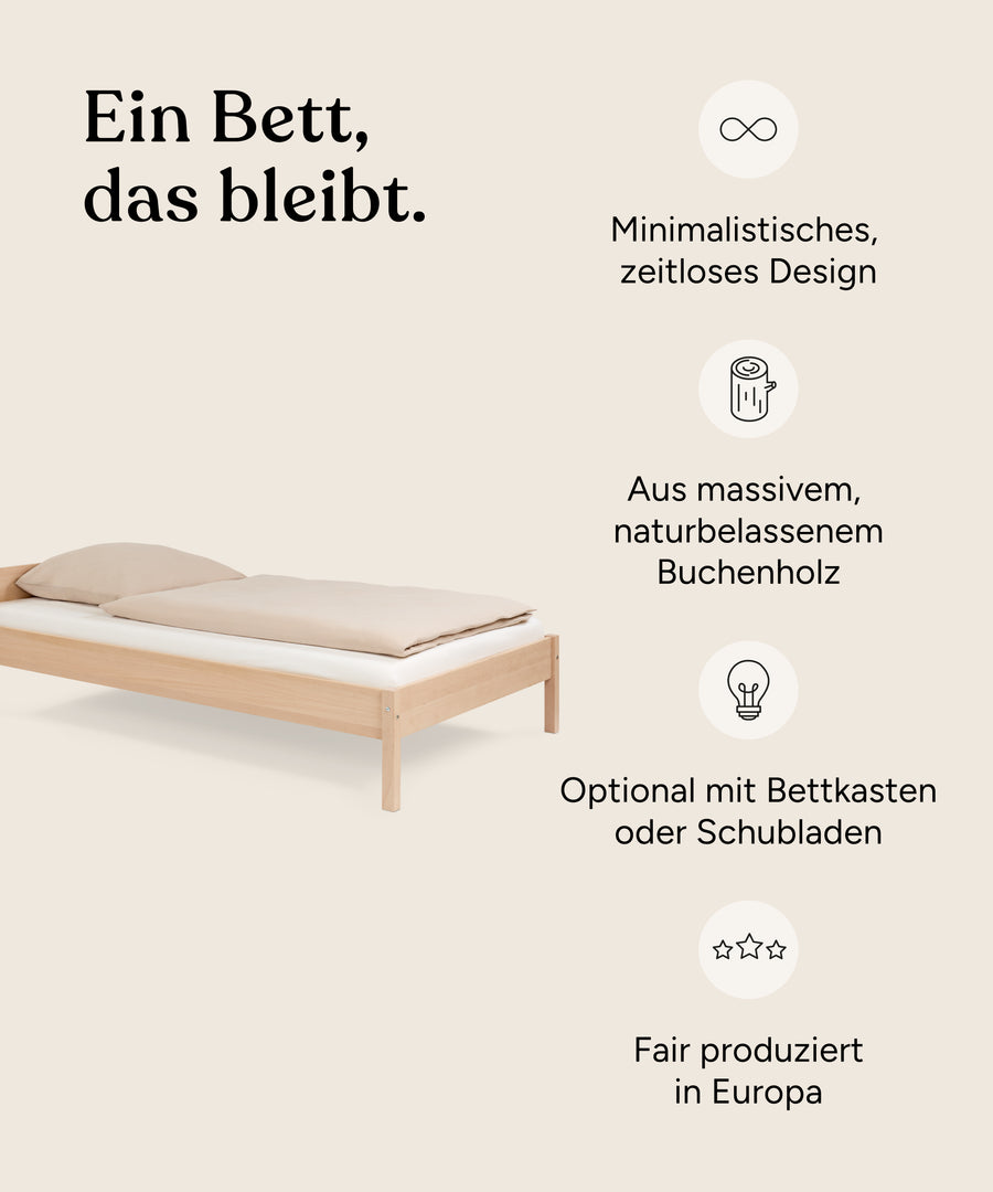Vorteile Jugendbett Nova Standard Natur.