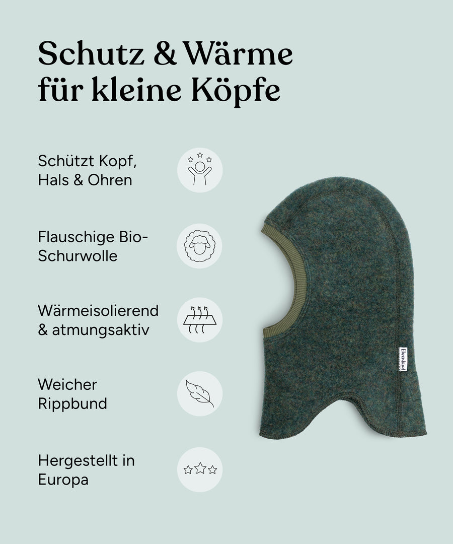 Vorteile Schlupfmütze Waldgrün.